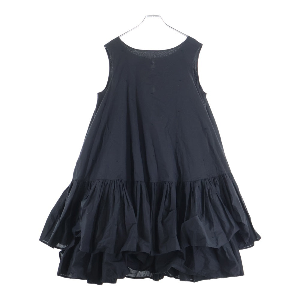 Merlette(マーレット) ティアード ノースリーブ ワンピース ブラック レディース 3010300316