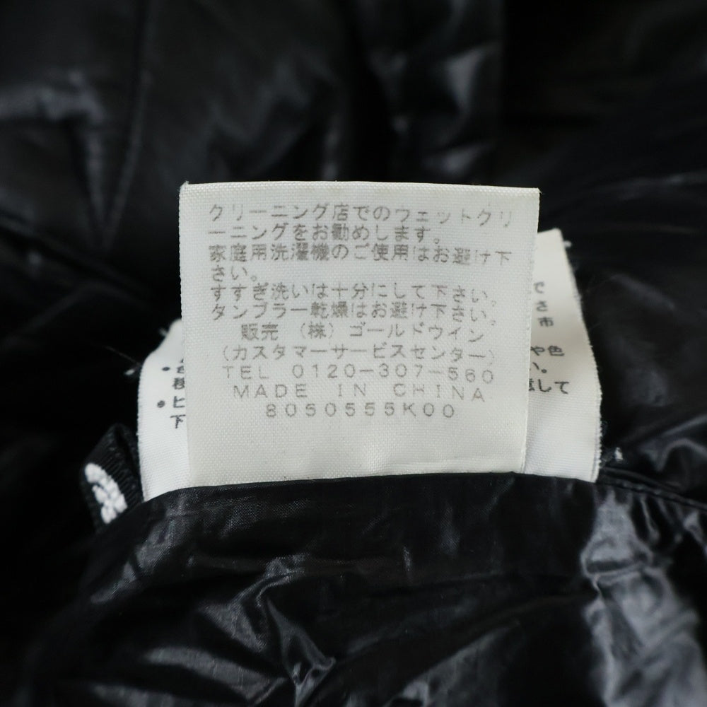 THE NORTH FACE(ザノースフェイス) ロゴ刺繍 フーデッド中綿ジャケット ブラック NY17700