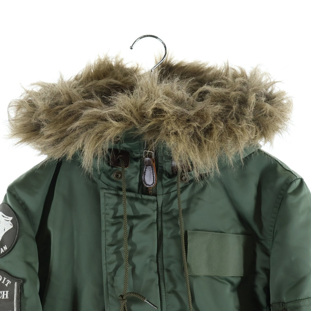 HYSTERIC GLAMOUR(ヒステリックグラマー) N2B ファフーデッド ナイロンジャケット カーキ 2AB-7100