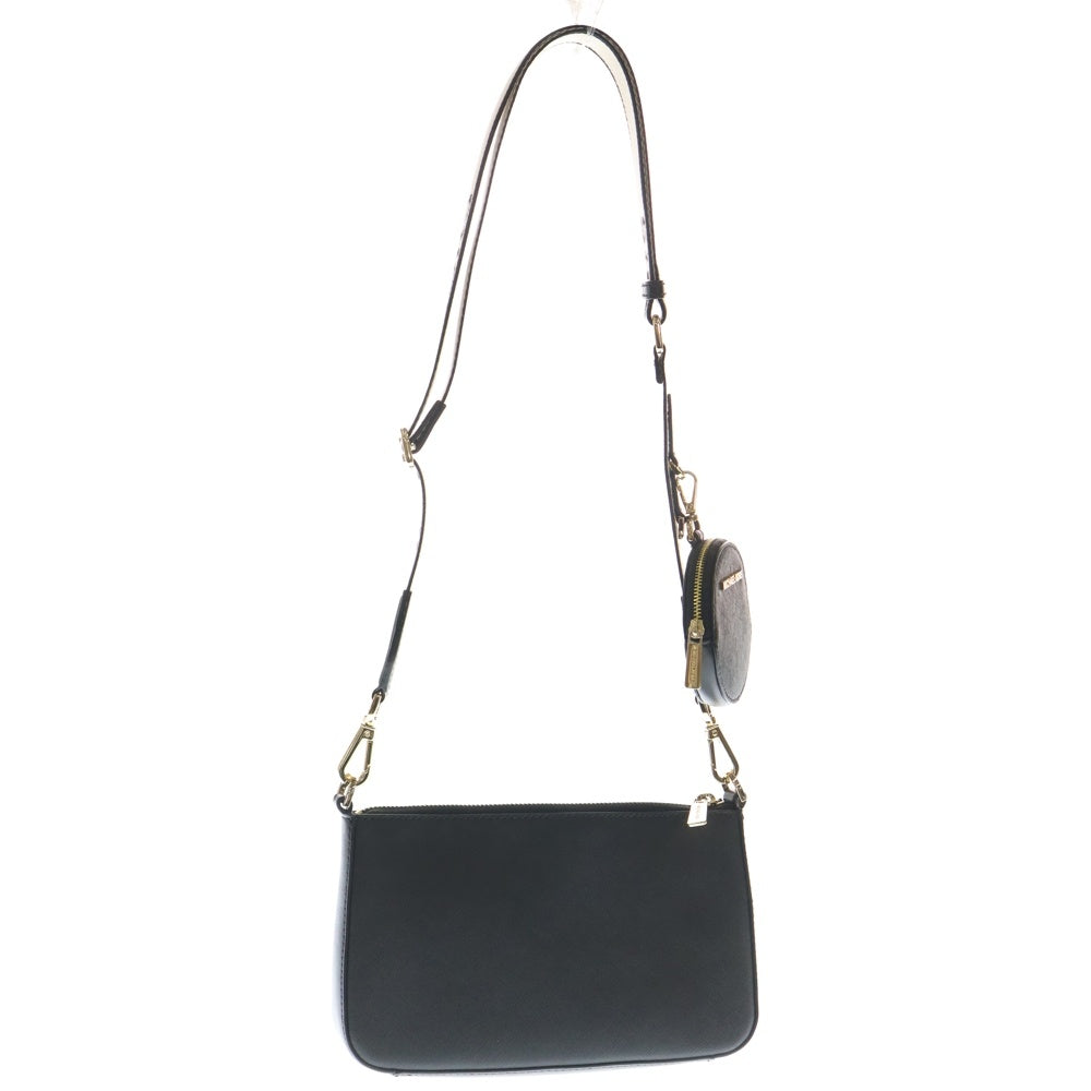 MICHAEL KORS(マイケルコース) Jet Set Saffiano Leather Crossbody Bag ジェットセット クロスボディ サフィアーノ レザー ショルダーバッグ ブラック 35S3GTVC5T