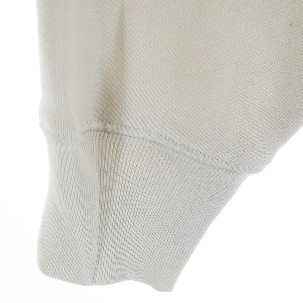 SCULPTOR(スカルプター) Beaded Saint Hoodie Zip-Up Dirty ビーデッド セイント フーディー ジップアップ スウェット パーカー ホワイト CS24A121FLWHS