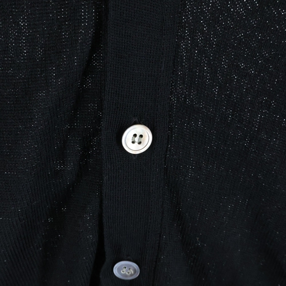 Y's for men(ワイズフォーメン) ダブルポケット 5B レーヨン混 ニット カーディガン ブラック