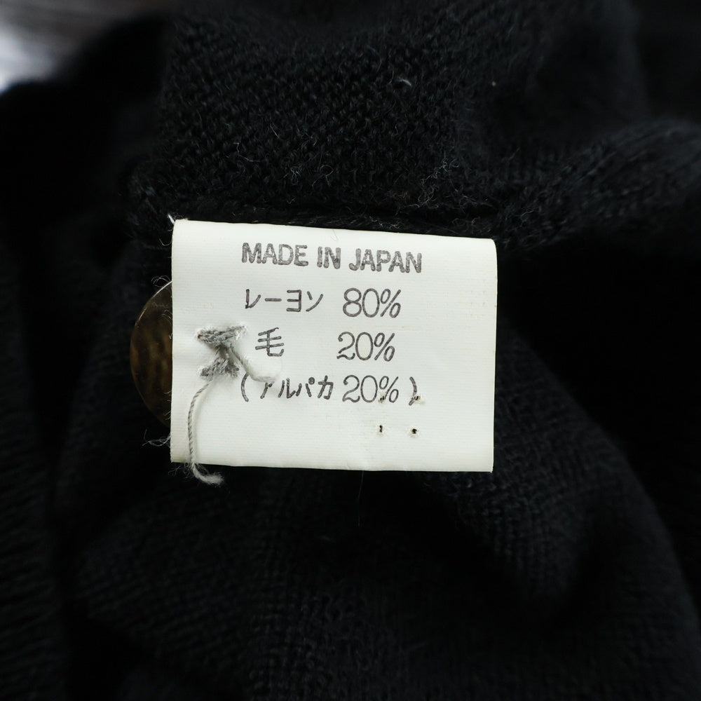 Y's for men(ワイズフォーメン) ダブルポケット 5B レーヨン混 ニット カーディガン ブラック