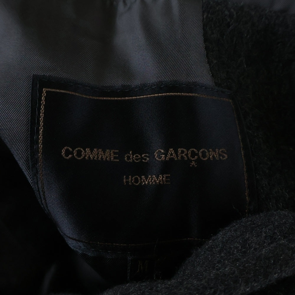 COMME des GARCONS HOMME(コムデギャルソンオム) 80~90S ネップ加工 ダブルポケット ウールチェスターコート グレー HC-080130
