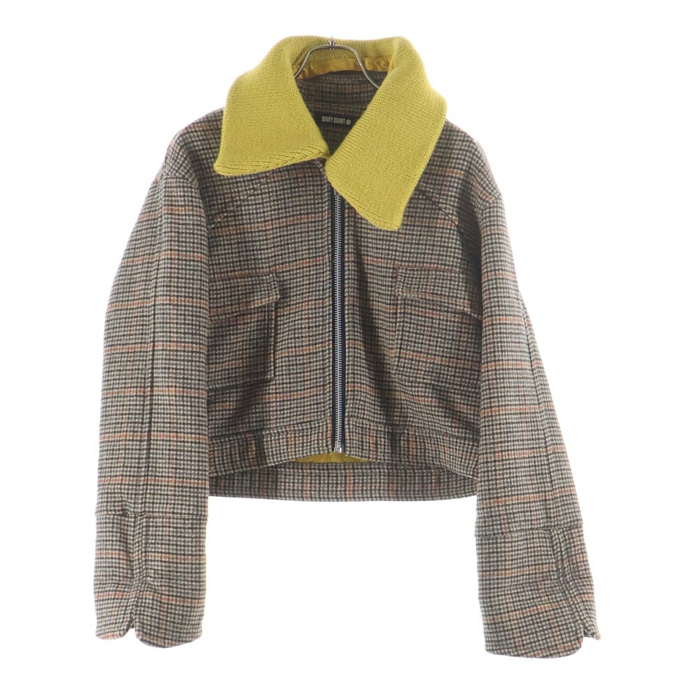 MARY QUANT(マリークワント) カラー切り替え ハングトゥース マルチポケット ショートジャケット ブラウン 267-554901-050-3