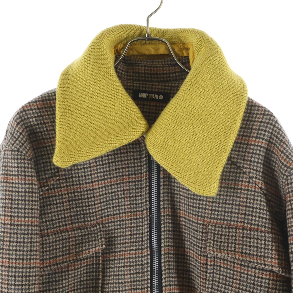 MARY QUANT(マリークワント) カラー切り替え ハングトゥース マルチポケット ショートジャケット ブラウン 267-554901-050-3