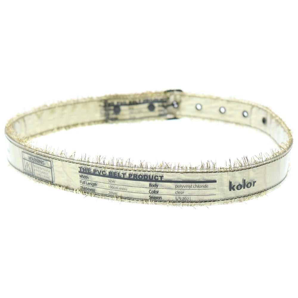 kolor(カラー) 21SS THE PVC BELT PRODUCT スパンコールデザイン PVCベルト ゴールド レディース