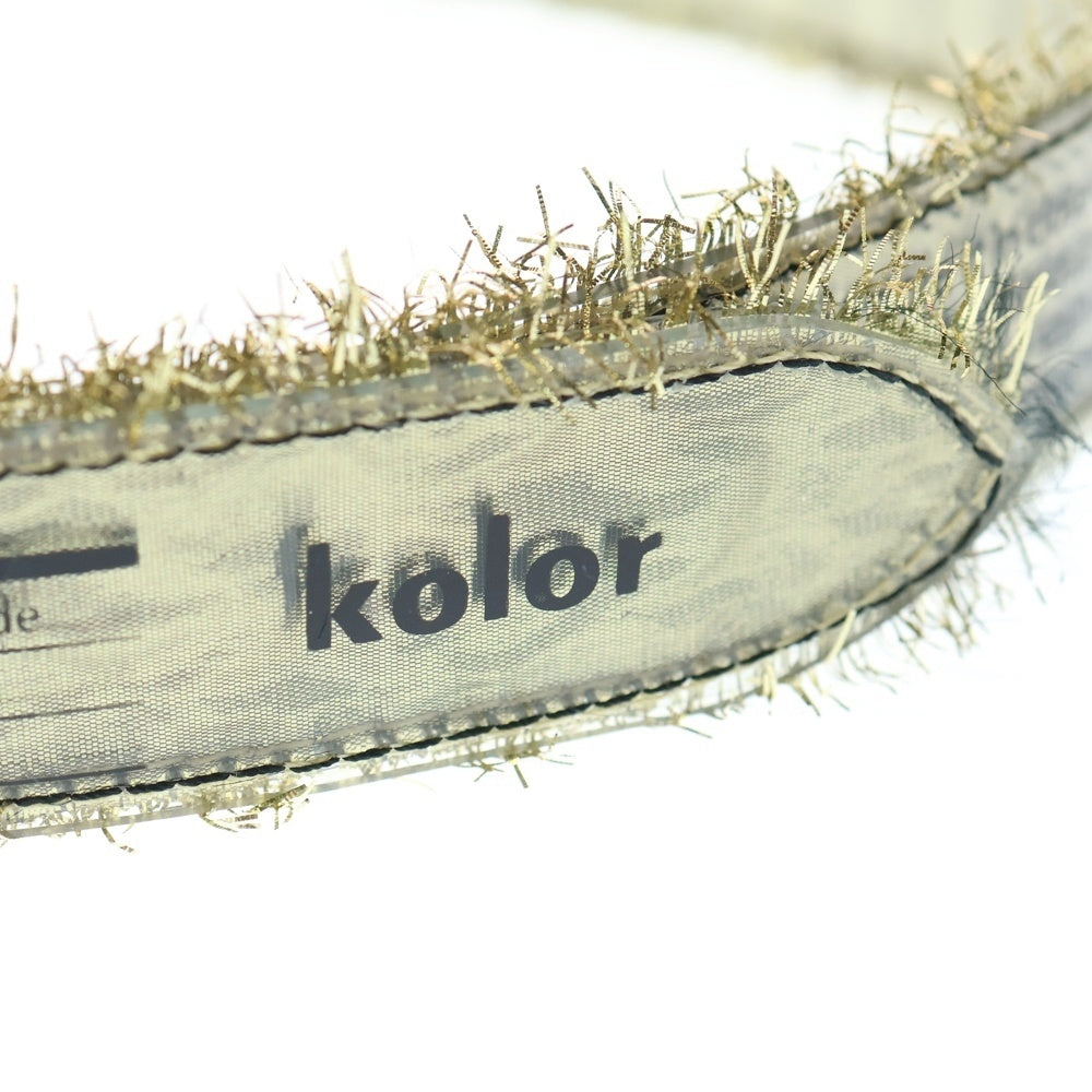 kolor(カラー) 21SS THE PVC BELT PRODUCT スパンコールデザイン PVCベルト ゴールド レディース