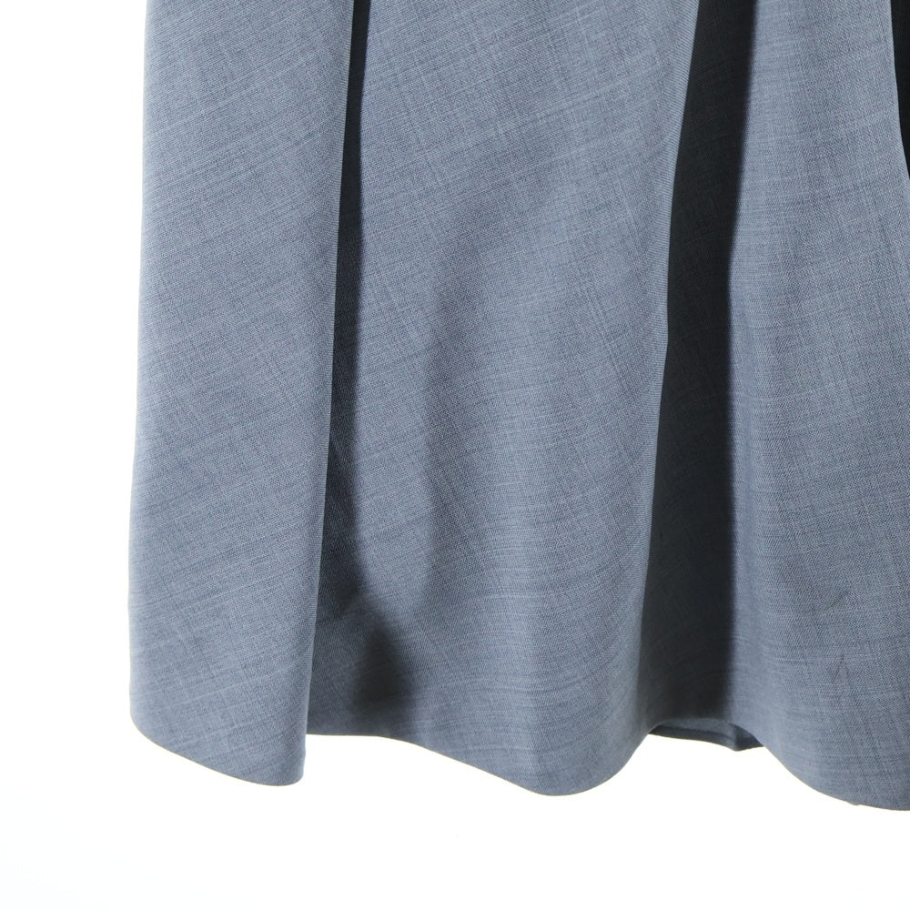 Mame Kurogouchi(マメ クロゴウチ) 21AW CURVED PLEATED SKIRT カーブド プリーツド ロングスカート レディース グレー MM21FW-SK021