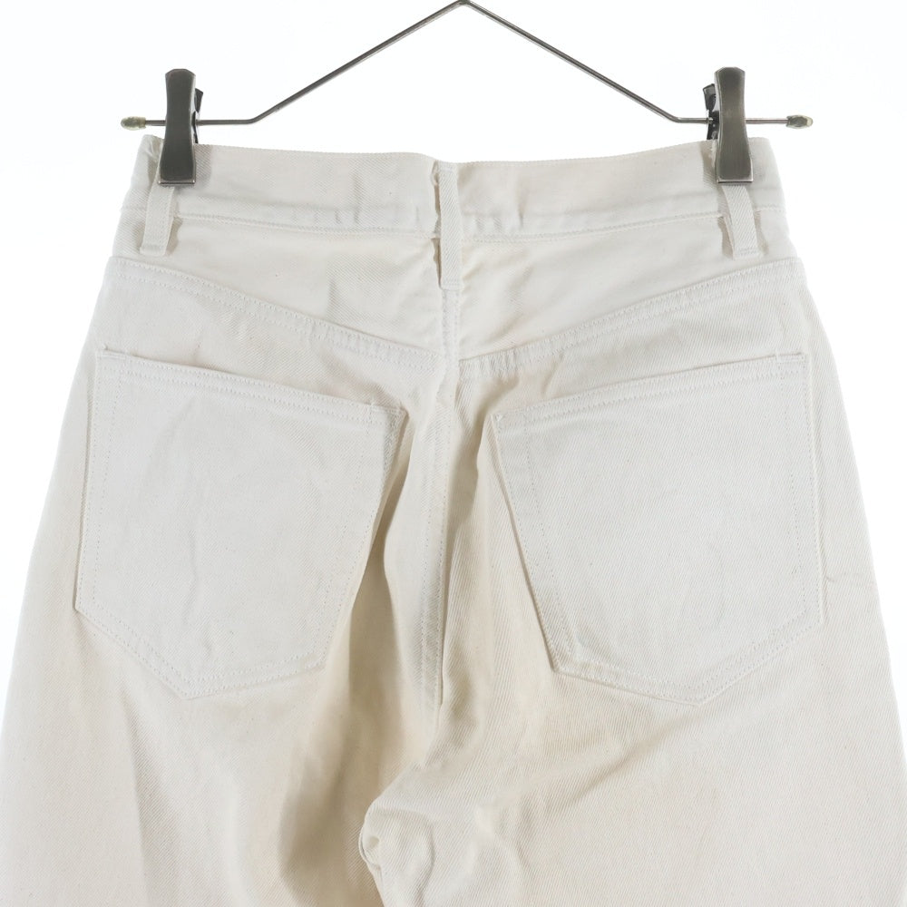 AURALEE(オーラリー) 20SS HARD TWIST DENIM ハード ツイスト ジップアップ デニムパンツ ホワイト A20SP05DM