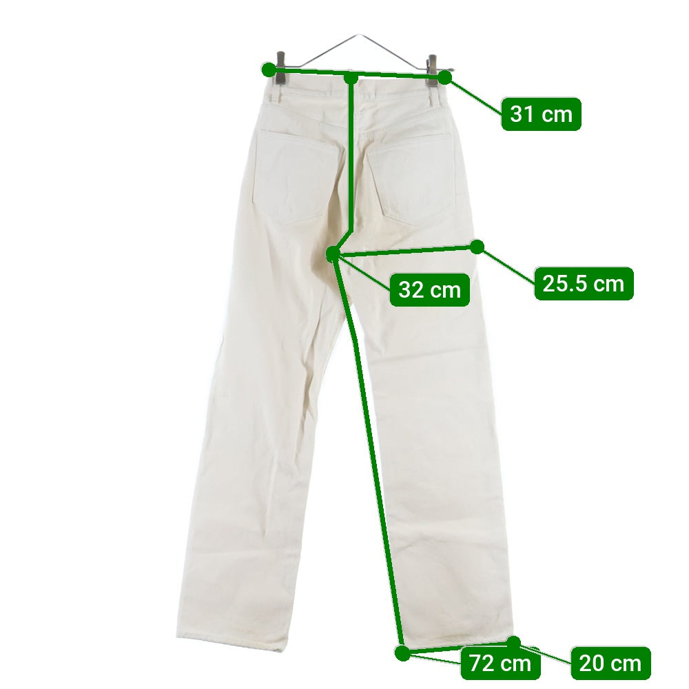AURALEE(オーラリー) 20SS HARD TWIST DENIM ハード ツイスト ジップアップ デニムパンツ ホワイト A20SP05DM