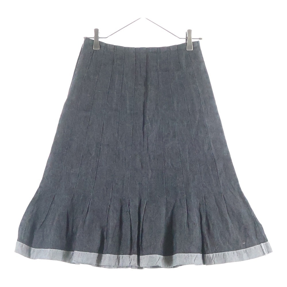 tricot COMME des GARCONS(トリコ コム デ ギャルソン) 03SS サイドジップアップ マルチダーツ デニムスカート レディース ブラック TJ-S037