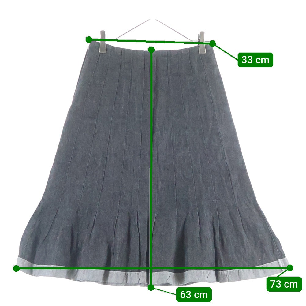 tricot COMME des GARCONS(トリコ コム デ ギャルソン) 03SS サイドジップアップ マルチダーツ デニムスカート レディース ブラック TJ-S037