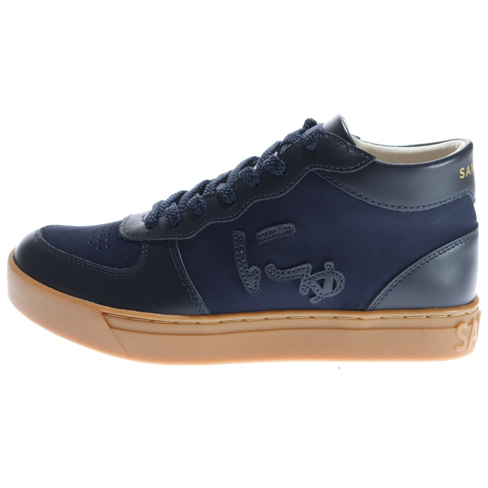 Sangacio(サンガッチョ) SG MID NAVY レザー ミッドカットスニーカー ネイビー レディース US5.5/23cm