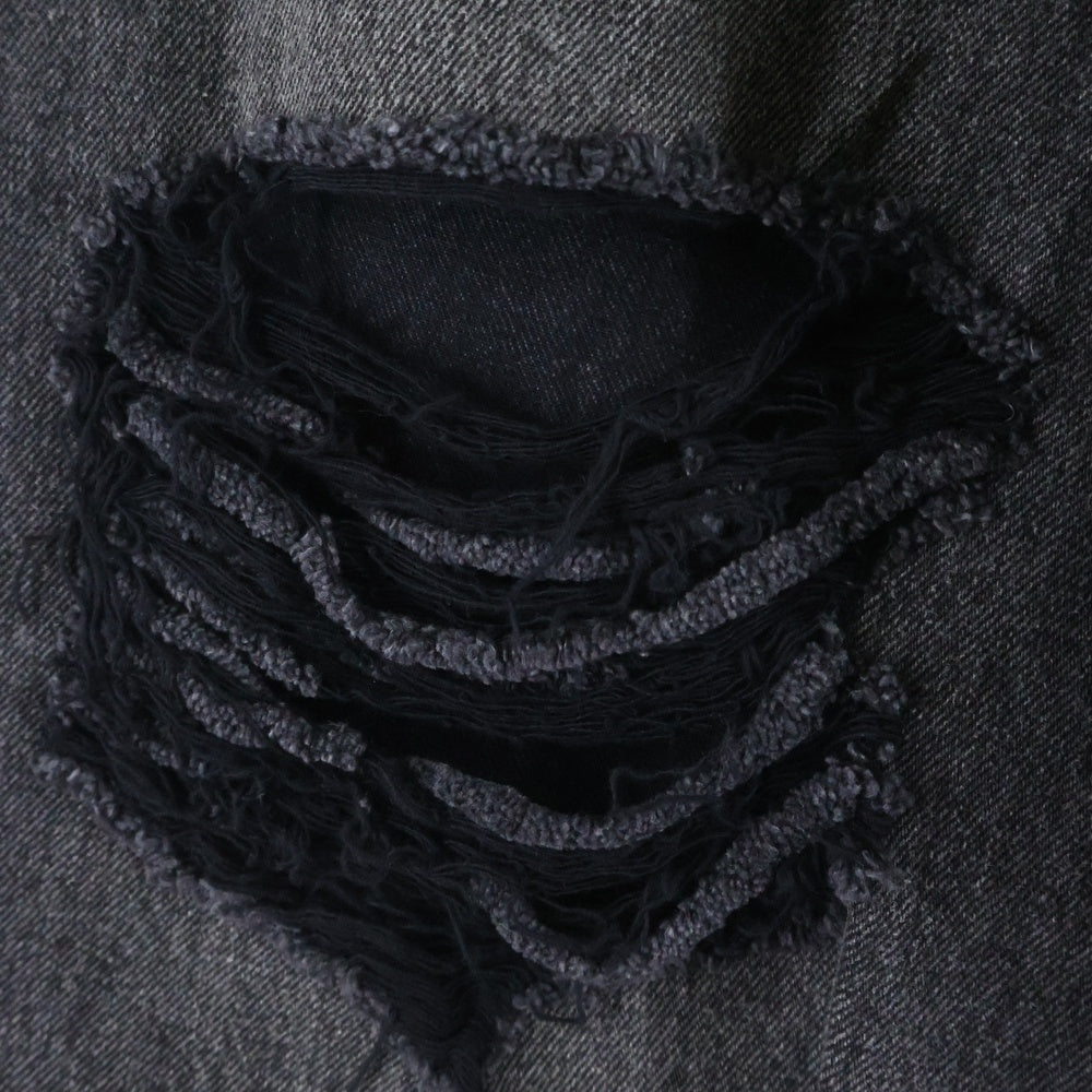 BREATH(ブレス) GRUNGE WIDE DENIM PANTS ダメージ加工 グランジ ワイド デニムパンツ ブラック BR24AW-P1007
