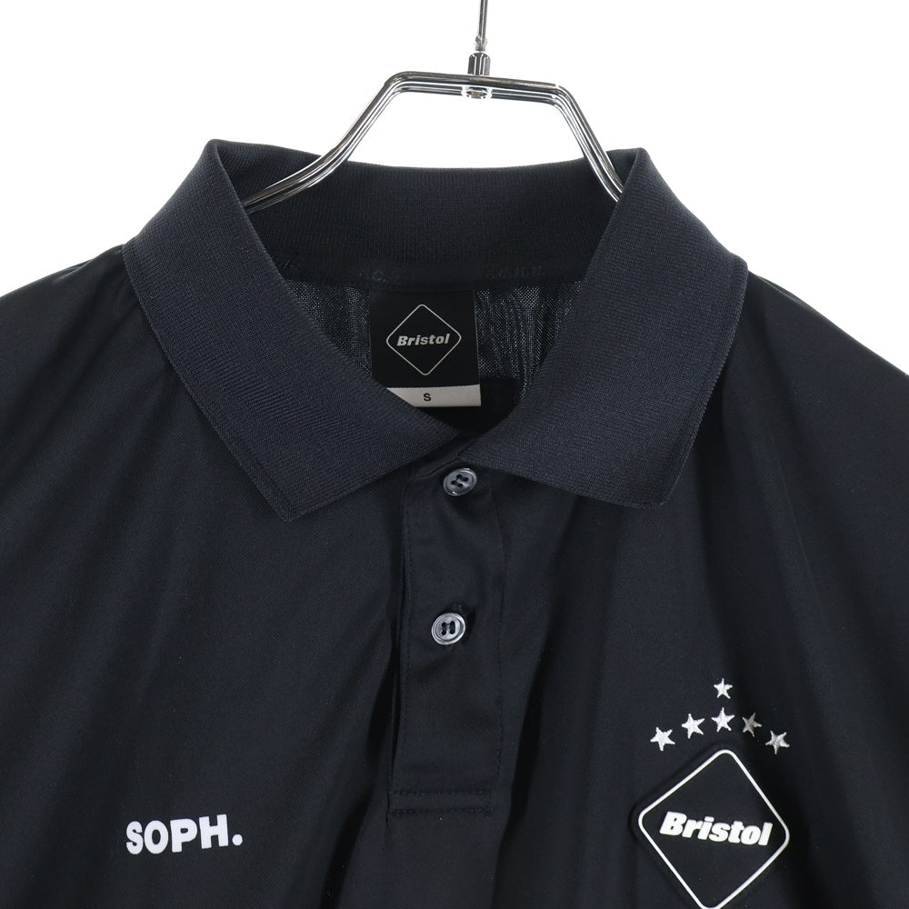 SOPH.(ソフネット) ×F.C.R.B. 胸ロゴデザイン カットソー 半袖ポロシャツ ブラック FCRB-240010