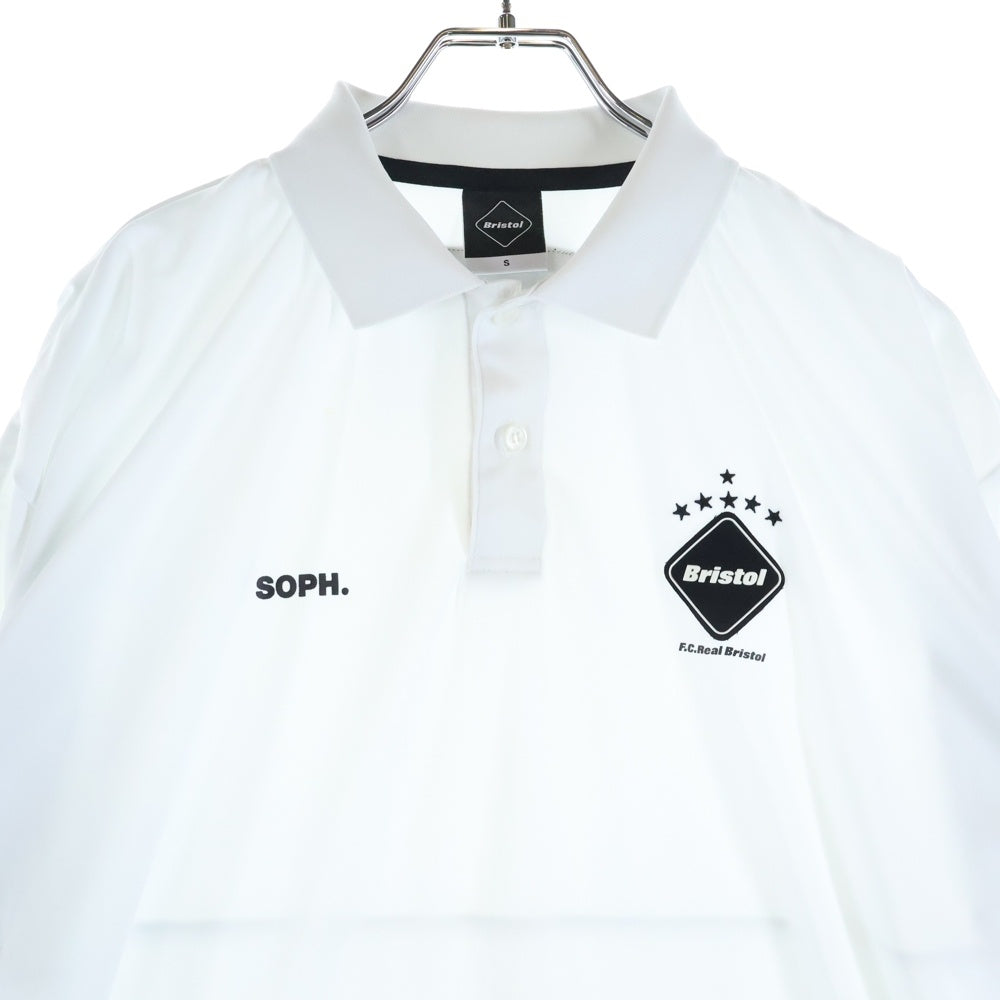 SOPH.(ソフネット) ×F.C.R.B. 胸ロゴデザイン カットソー 半袖ポロシャツ ホワイト FCRB-240010