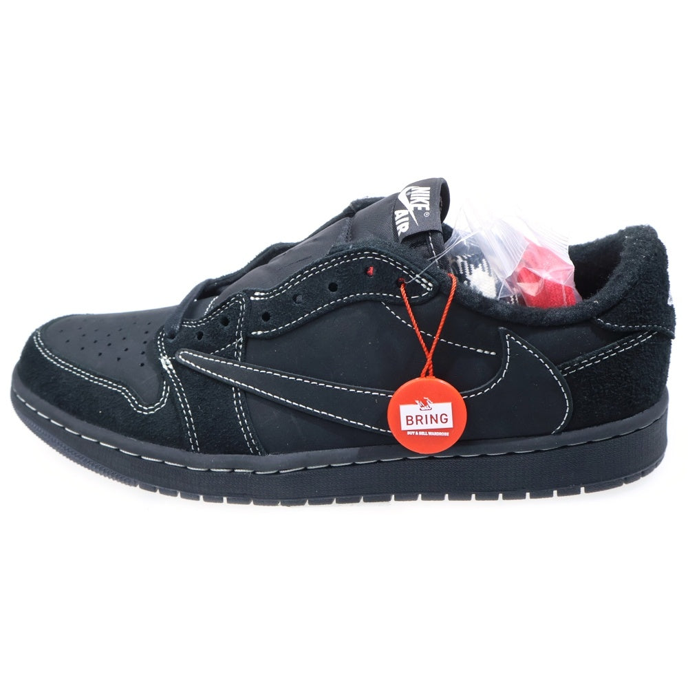 NIKE(ナイキ) ×TRAVIS SCOTT AIR JORDAN 1 LOW OG SP BLACK PHANTOM エアジョーダン1 ブラックファントム ローカットスニーカー ブラック US10.5/28.5cm DM7866-001
