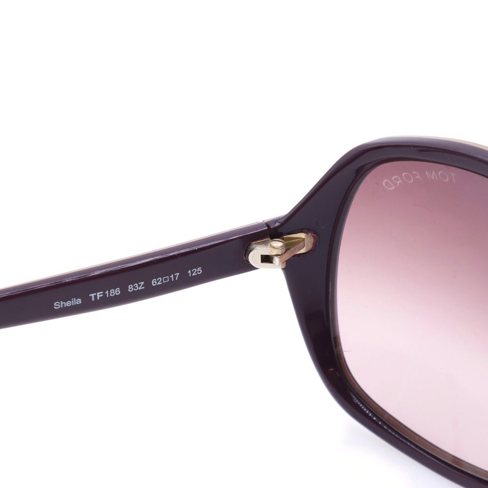 TOM FORD(トムフォード) Sheila シェイラ オーバルフレーム カラーレンズ サングラス メガネ ボルドー TF186