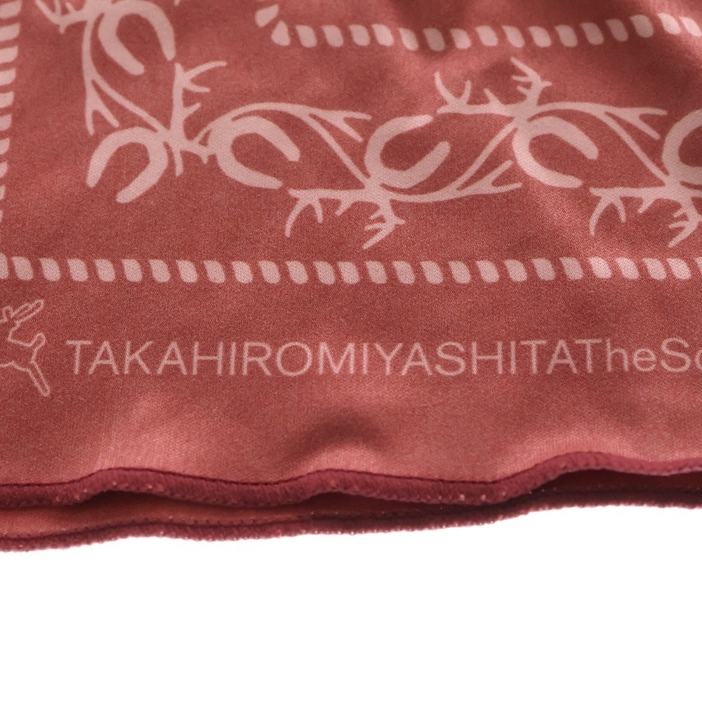 TAKAHIROMIYASHITA The SoloIst.(タカヒロミヤシタザソロイスト) 総柄 コットン スカーフ ハンカチ ピンク レディース