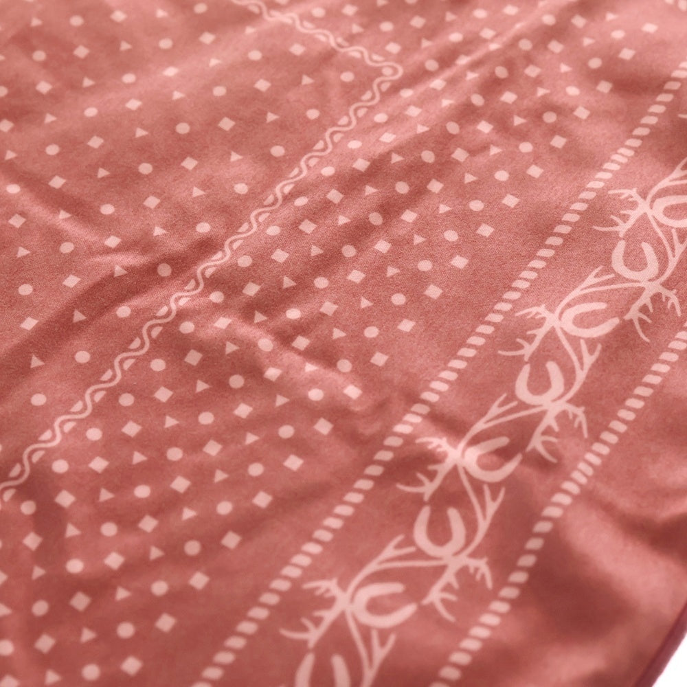 TAKAHIROMIYASHITA The SoloIst.(タカヒロミヤシタザソロイスト) 総柄 コットン スカーフ ハンカチ ピンク レディース