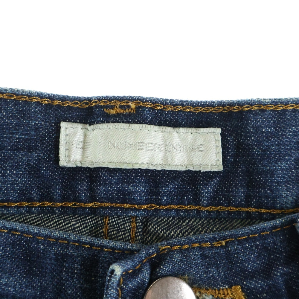 NUMBER (N)INE(ナンバーナイン) 02SS モダンエイジ期 ジップフライ ストレート クラッシュド ダメージ デニム パンツ インディゴ