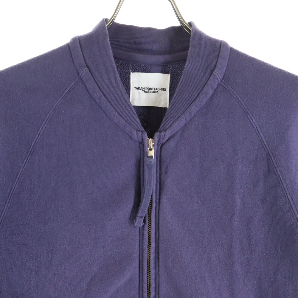 TAKAHIROMIYASHITA The SoloIst.(タカヒロミヤシタザソロイスト) 17SS BASEBALL JACKET ベースボール ジップアップ スウェット ブルゾン ジャケット パープル swc.0009aSS17