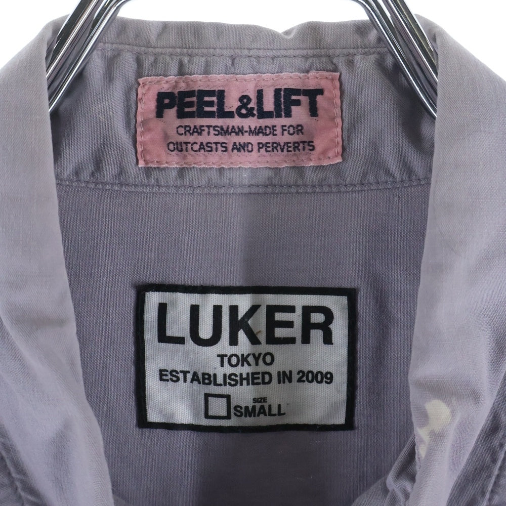 LUKER BY NEIGHBORHOOD(ルーカーバイネイバーフッド) 16SS ×PEEL&LIFT ANARCHY BLEACH ピールアンドリフト アナーキー ブリーチ レギュラーカラー ロングスリーブ 長袖シャツ パープル 161UCPAL-SHM01
