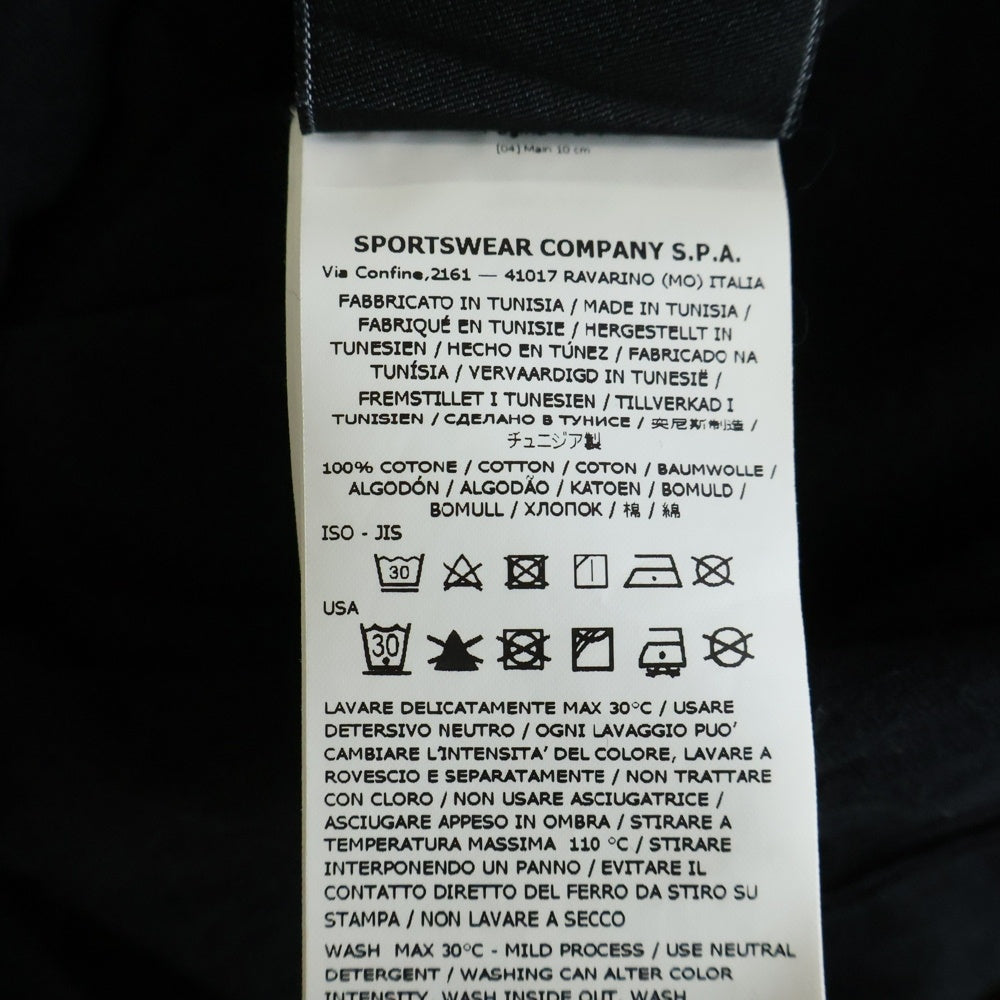 STONE ISLAND(ストーンアイランド) ロゴプリントTシャツ 半袖カットソー ブラック 74152NS65
