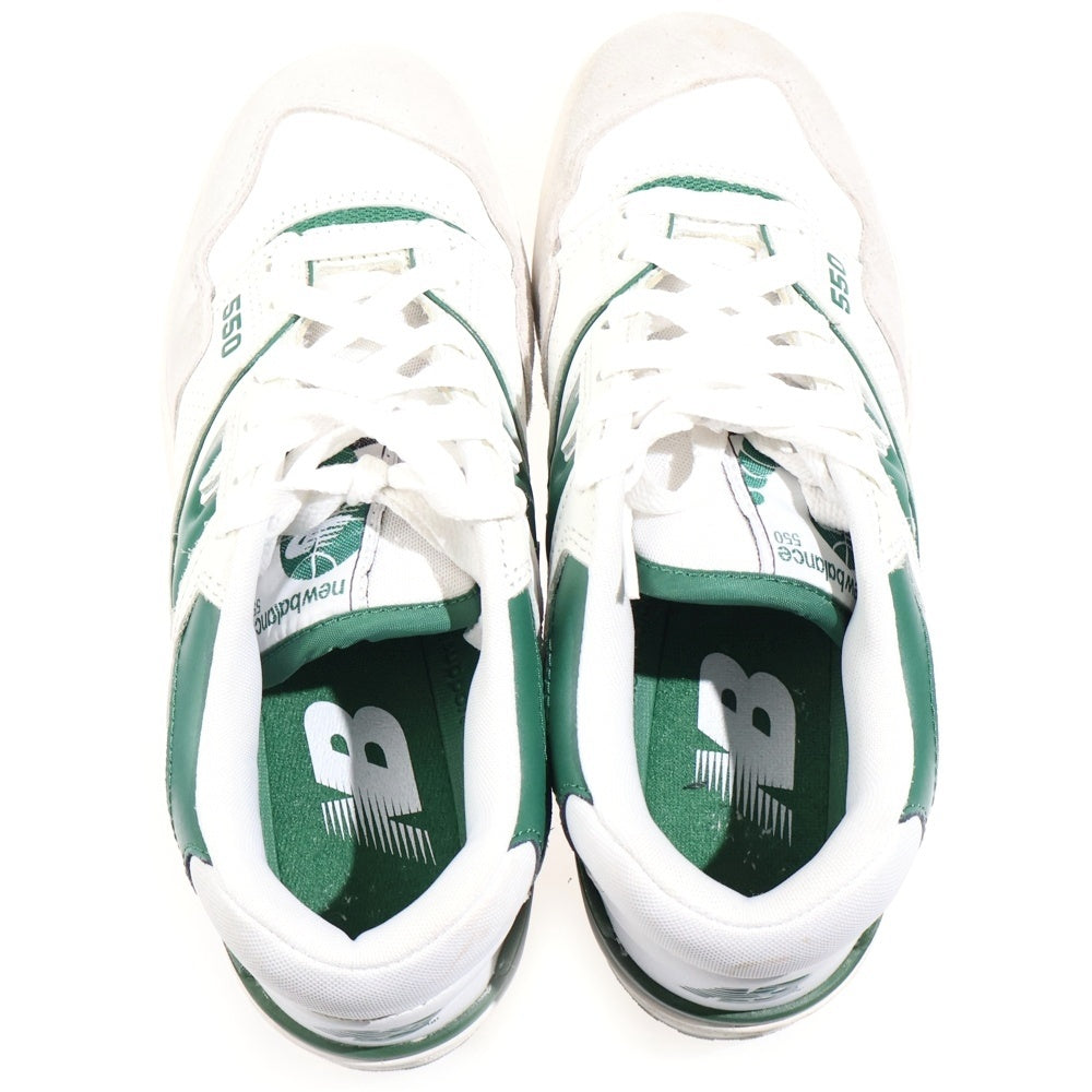 New Balance(ニューバランス) BB550WT1 ローカットスニーカー ホワイト/グリーン US7/25cm