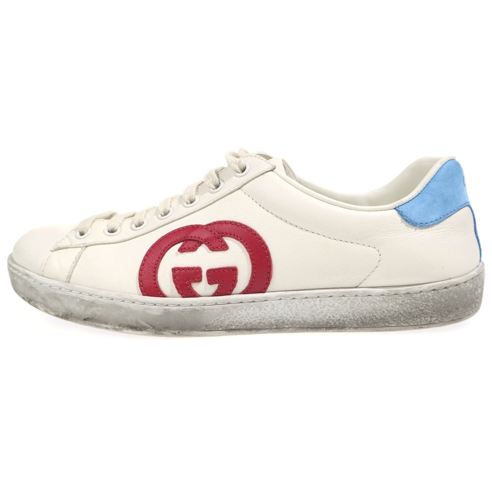 GUCCI(グッチ) インターロッキングG レザー ローカットスニーカー レディース ホワイト 625783