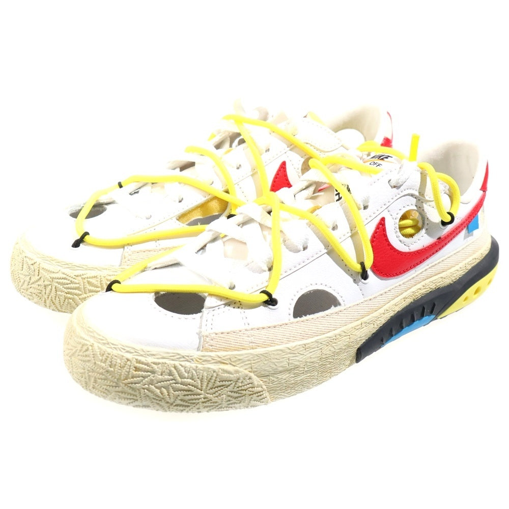 NIKE(ナイキ) ×OFF-WHITE BLAZER LOW WHITE AND UNIVERSITY RED オフホワイト ブレザー ホワイトアンドユニバーシティレッド ローカットスニーカー レディース DH7863-100