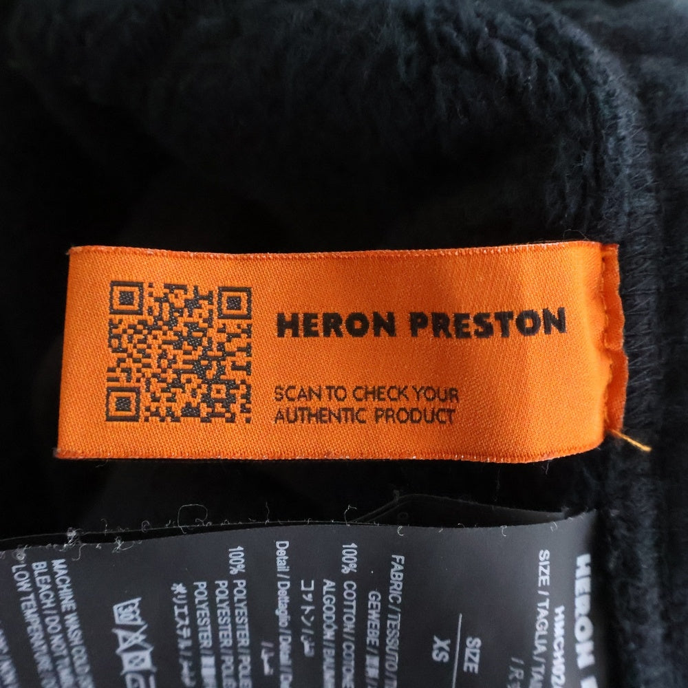 HERON PRESTON(ヘロンプレストン) 21AW サイドプリント ドローストリング スウェットパンツ ブラック HMCH024F21JER001