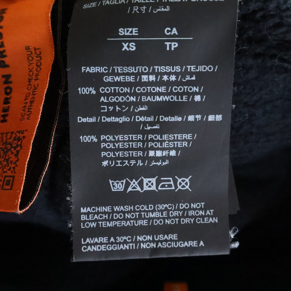 HERON PRESTON(ヘロンプレストン) 21AW サイドプリント ドローストリング スウェットパンツ ブラック HMCH024F21JER001