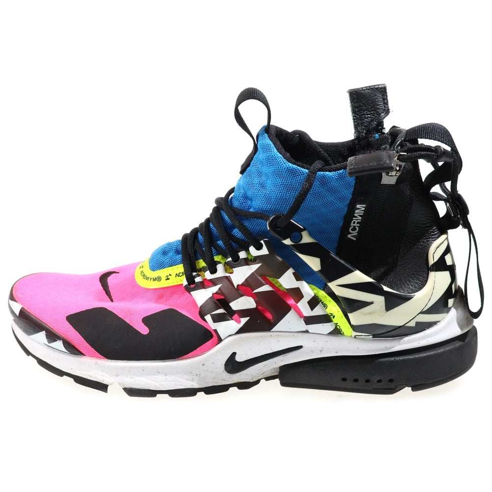 NIKE(ナイキ) ×ACRONYM AIR PRESTO MID HYPER PINK アクロニウム エアプレスト ハイパーピンク ミッドカットスニーカー マルチカラー US7/25cm AH7832-600