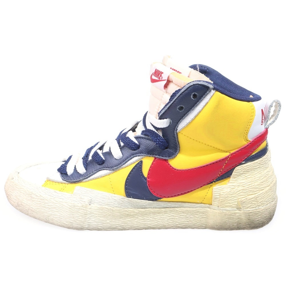 NIKE(ナイキ) ×sacai BLAZER MID VARSITY MAIZE サカイ ブレーザー バーシティーメイズ ミッドカットスニーカー マルチカラー US7/25cm BV0072-700