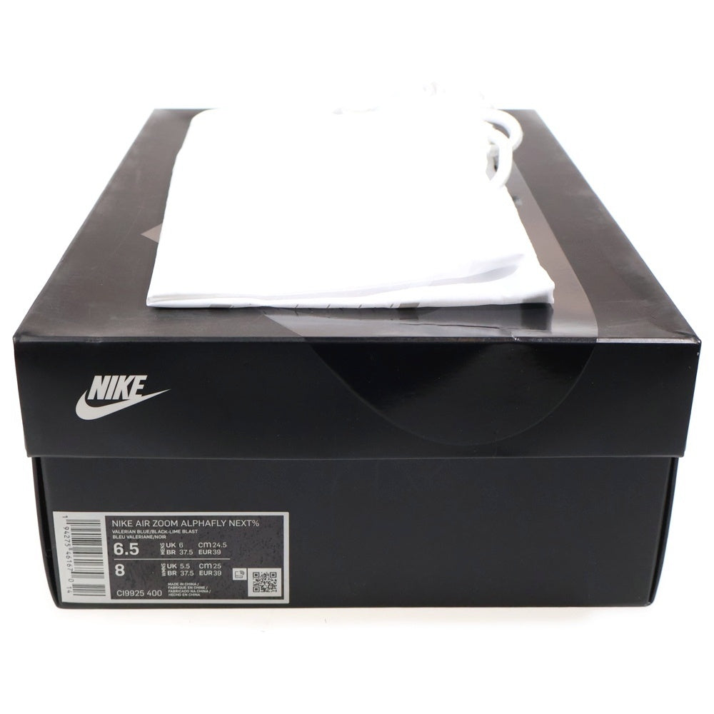 NIKE(ナイキ) AIR ZOOM ALPHAFLY NEXT% VALERIAN BLUE エアズーム アルファフライ ネクストパーセント ヴェレリアンブルー レディース US6.5/24.5cm CI9925-400