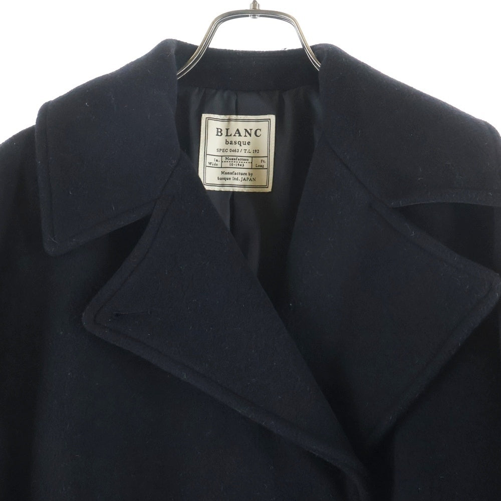 NO BRAND(ノーブランド) BLANC BASQUE ブランバスク Pコート ナイロン切替 ジャケット ブラック BB36-514