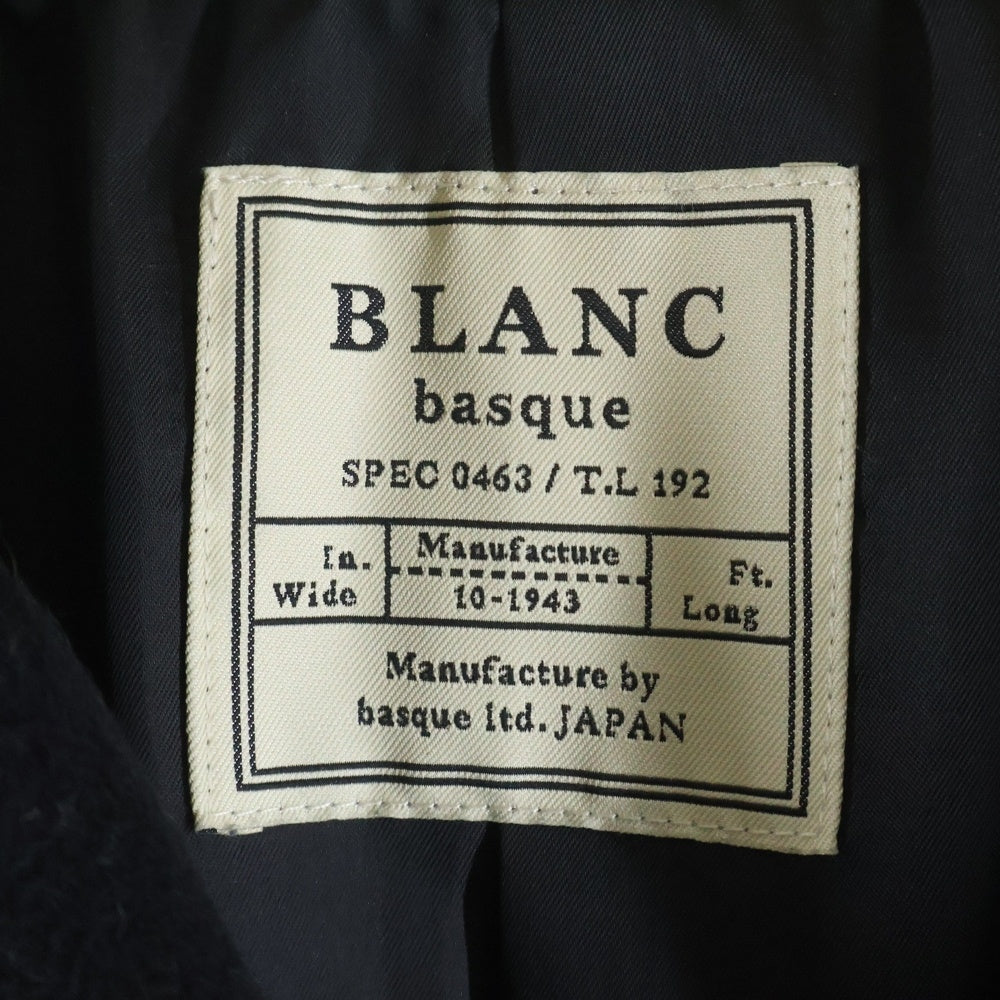 NO BRAND(ノーブランド) BLANC BASQUE ブランバスク Pコート ナイロン切替 ジャケット ブラック BB36-514