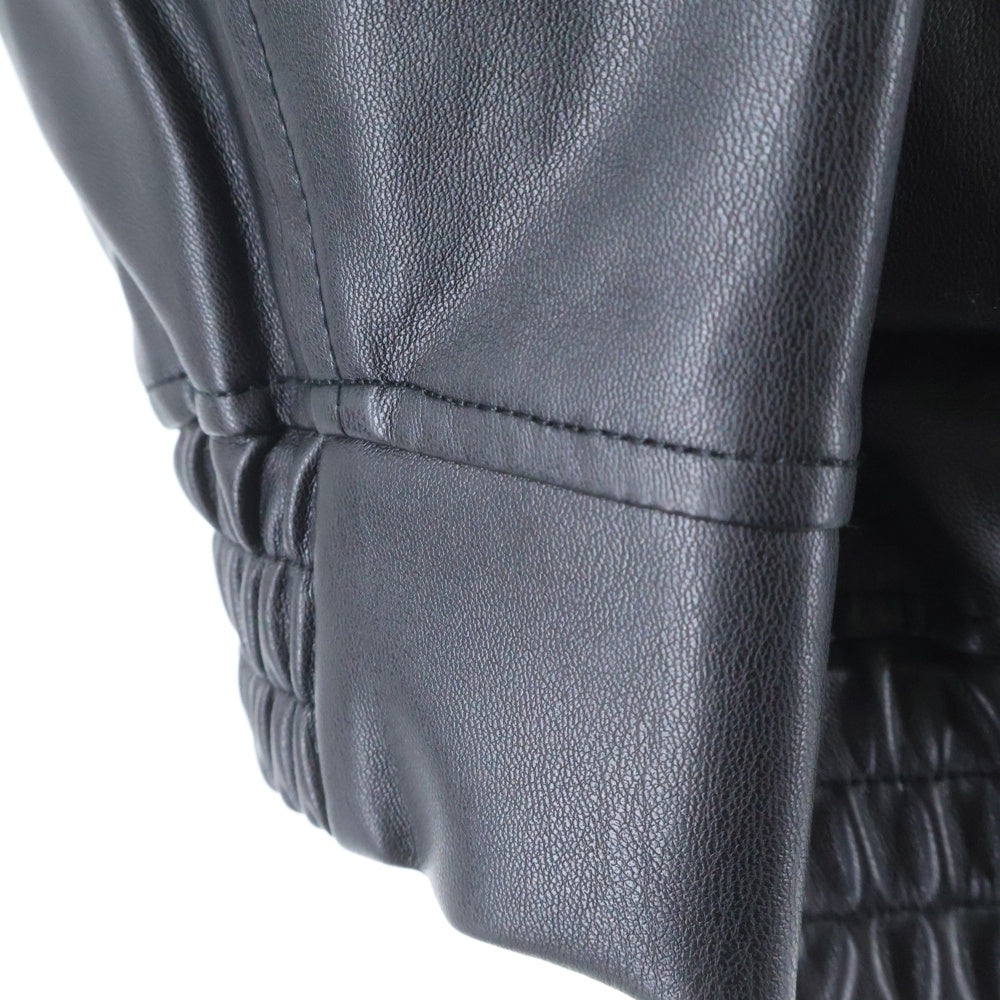 LOVELESS(ラブレス) シンセティック ジップアップレザージャケット ブラック 61F55-840-09