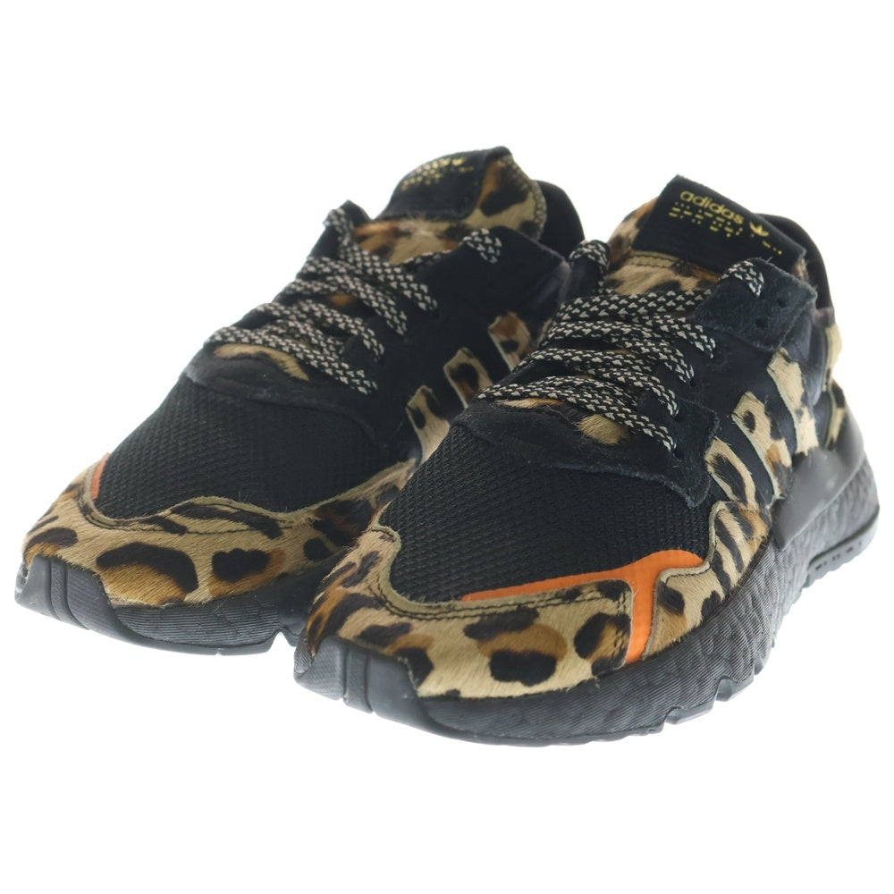 adidas(アディダス) NITE JOGGER UPTOWN ナイトジョガーアップタウン レオパード ローカットスニーカー レディース ブラウン US6.5/24.5cm FY0025