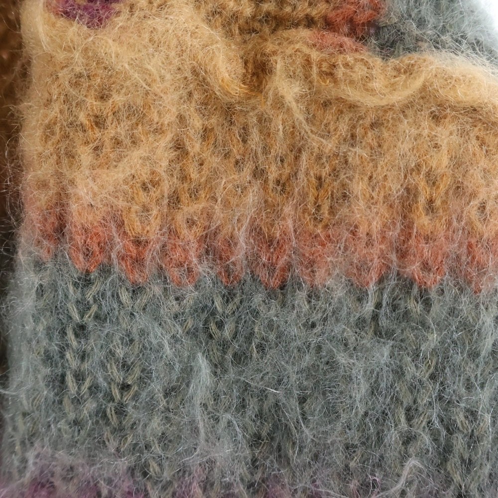 PERVERZE(パーバーズ) STRIPE MOHAIR WIDE CARDIGAN ストライプ モヘア ワイド ニットカーディガン マルチカラー 0121030511