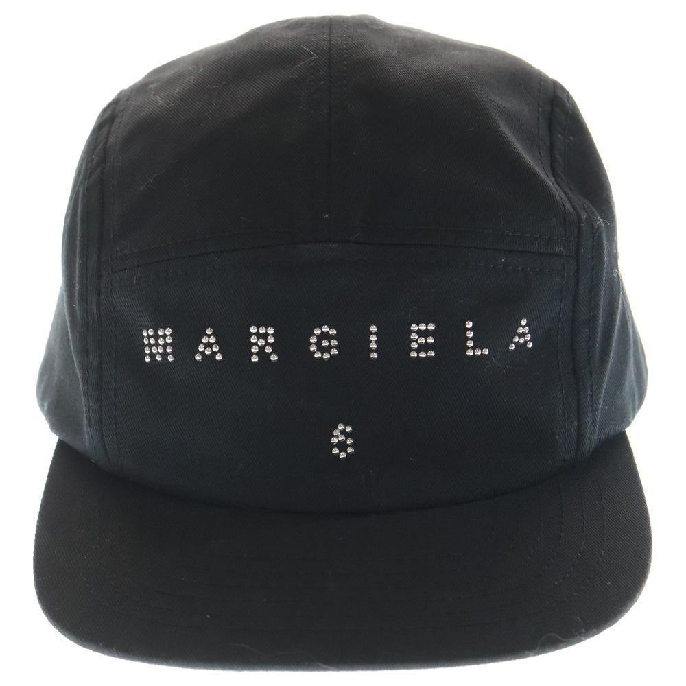 MM6 Maison Margiela(エムエムシックスメゾンマルジェラ) 22SS ストーンロゴ コットンキャップ 帽子 ブラック