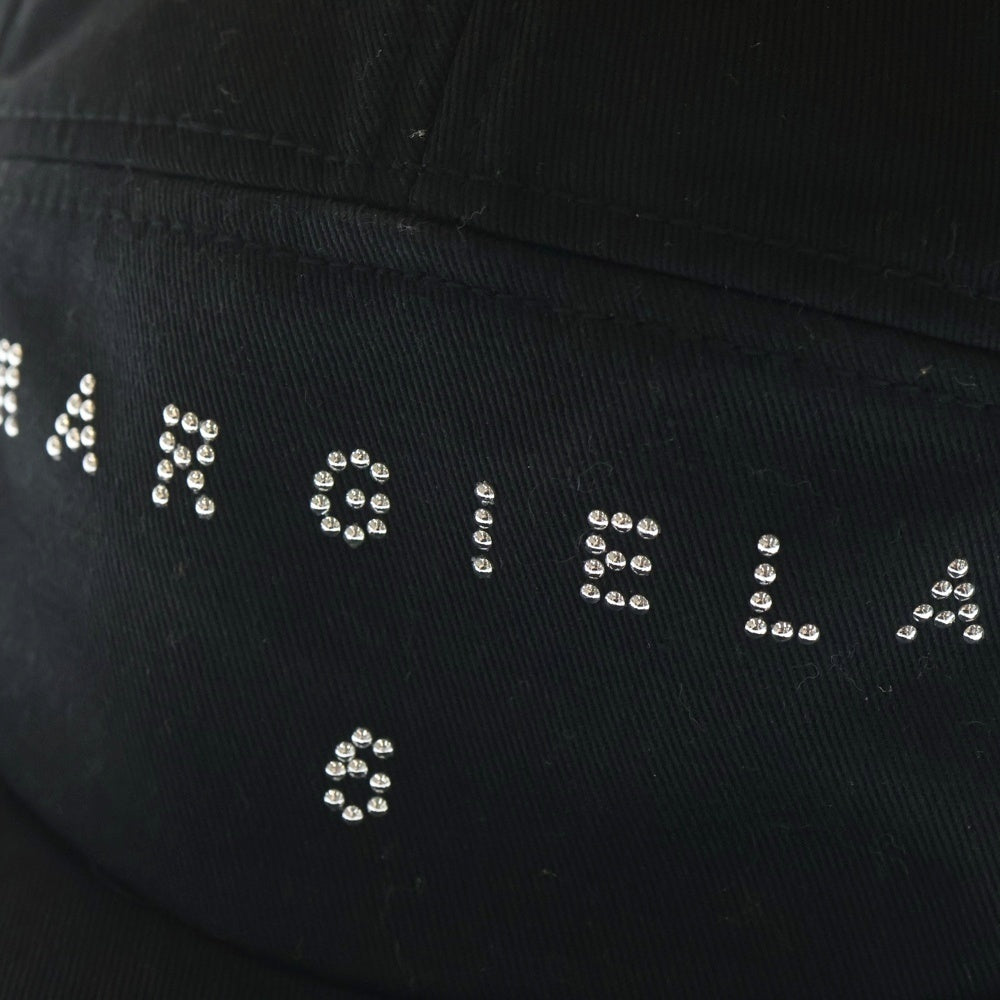 MM6 Maison Margiela(エムエムシックスメゾンマルジェラ) 22SS ストーンロゴ コットンキャップ 帽子 ブラック