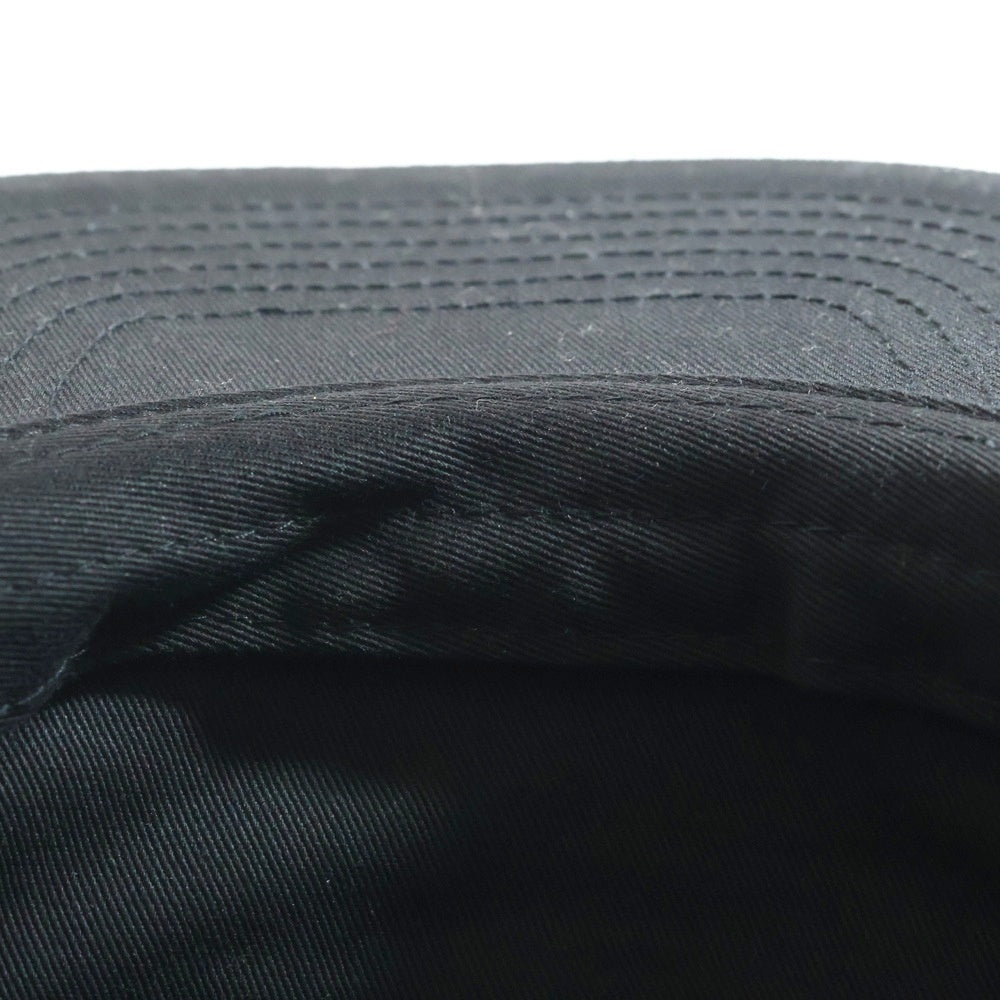 MM6 Maison Margiela(エムエムシックスメゾンマルジェラ) 22SS ストーンロゴ コットンキャップ 帽子 ブラック