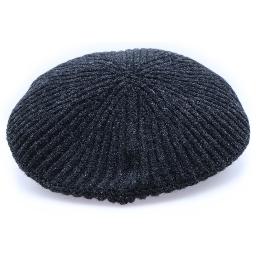 GANNI(ガニー) STRUCTURED RIB BERET ストラクチャード リブ ベレー帽 帽子 ブラック 5789