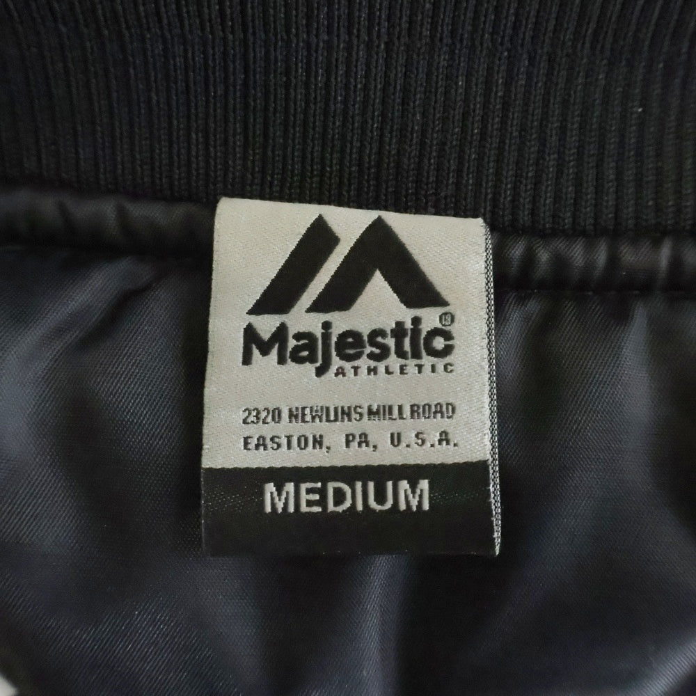 Majestic(マジェスティック) ニューヨークヤンキース ナイロン スタジアムジャンパー バーシティジャケット ブラック MM23-NYK-0052-BLK5-M