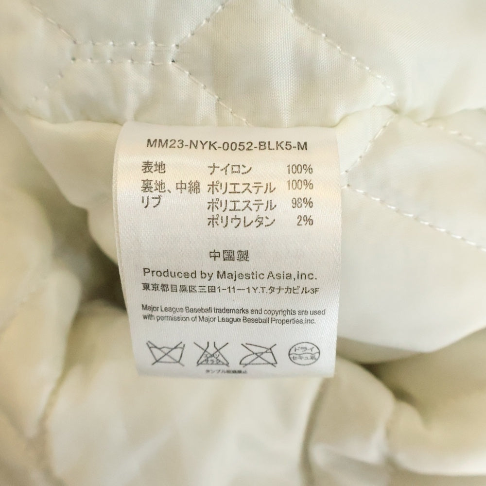 Majestic(マジェスティック) ニューヨークヤンキース ナイロン スタジアムジャンパー バーシティジャケット ブラック MM23-NYK-0052-BLK5-M