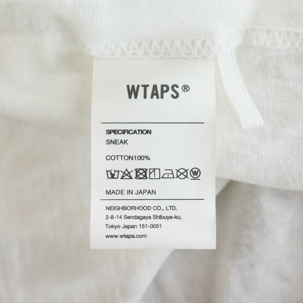WTAPS(ダブルタップス) 25SS VNS S/S TEE フロントロゴデザイン クルーネック カットソー 半袖Tシャツ ホワイト 251ATDT-STM05S