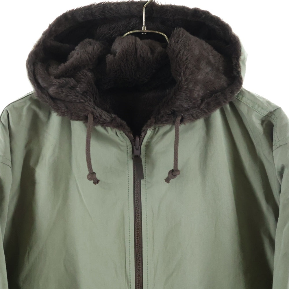 STUSSY(ステューシー) 25AW REVERSIBLE HOODED JACKET リバーシブル フェイクファー フーデッドジャケット カーキ/ブラウン 115919
